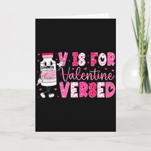 Carte V est pour infirmière expérimentée Saint-Valentin