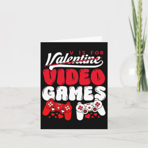 Carte V Est Pour Jeux Vidéos Funny Valentines Joueur Jou