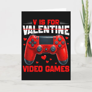 Carte V est pour la Saint-Valentin Jeu Vidéo Cœur Tenues
