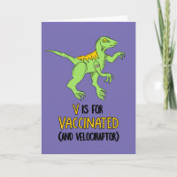V est pour Vacciné Let's Get Together Dinosaur