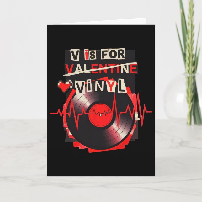 Carte V est pour vinyle Funny Valentine disque vinyle mu (Devant)