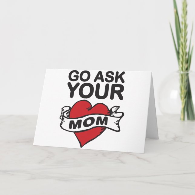 Carte Va demander à ta mère (Devant)