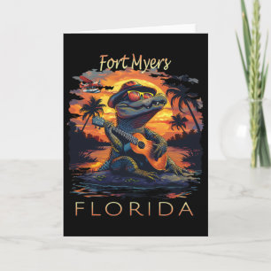 Carte Vacances à Fort Myers Floride Alligator Mignon