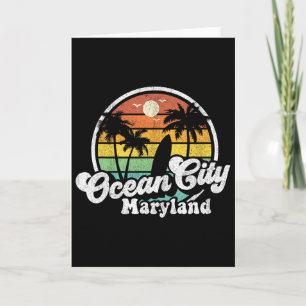 Carte Vacances à la plage d'Ocean City Maryland Surf rét