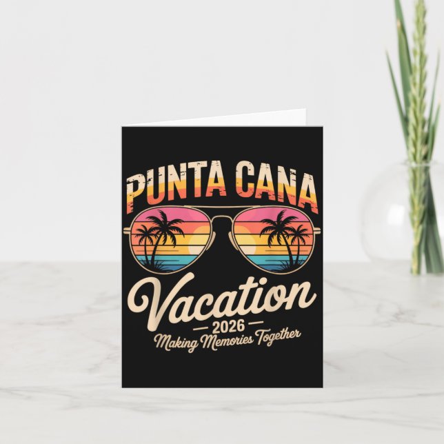 Carte Vacances à Punta Cana 2026 Création de Souvenirs É (Devant)
