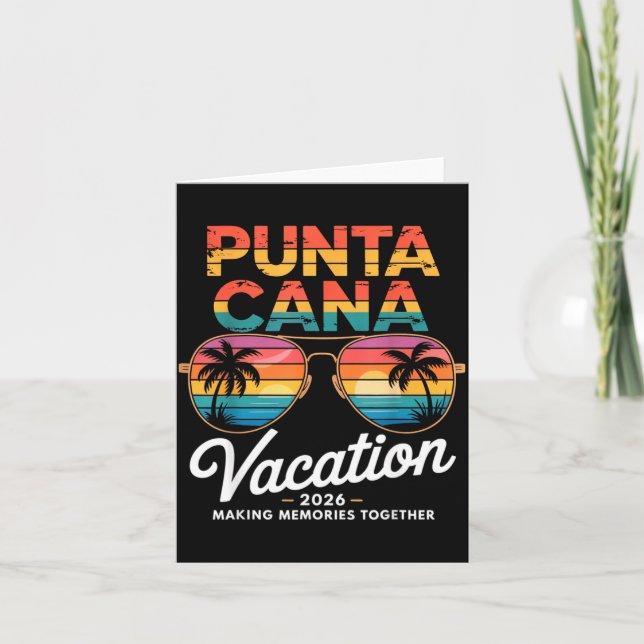 Carte Vacances à Punta Cana 2026 Création de Souvenirs É (Devant)