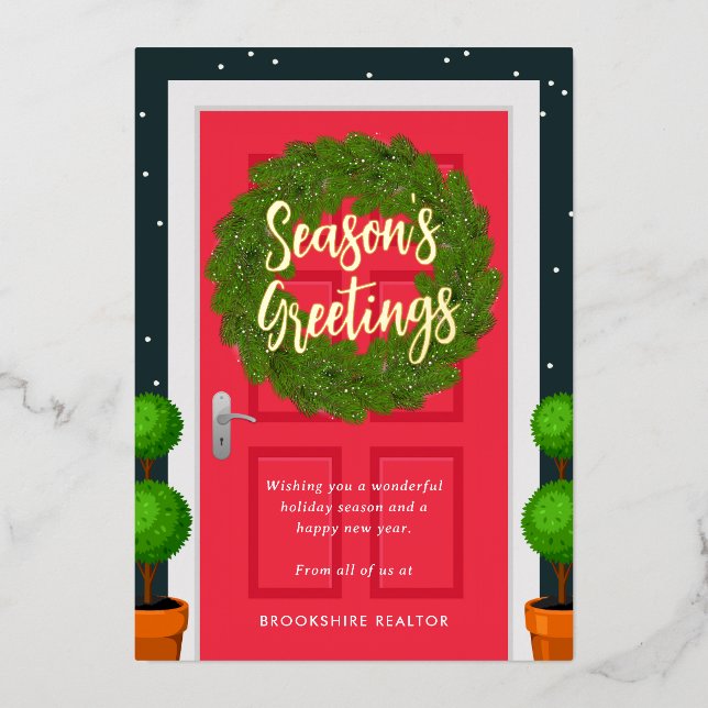 Carte Vacances Affaires FOIL Porte Jumelée (Recto)