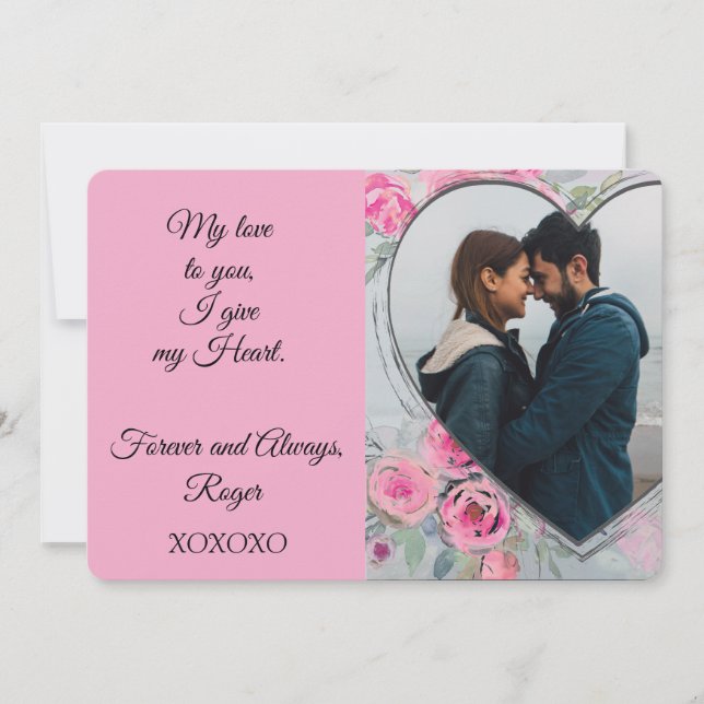 Carte Vacances Appartement en forme de coeur (Devant)