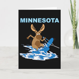 Carte Vacances au lac Moose Moose de ski nautique au Min