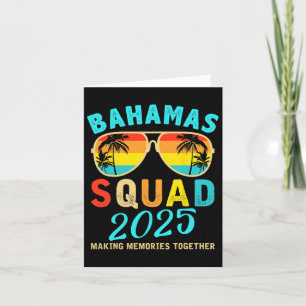 Carte Vacances aux Bahamas 2025 Équipe Famille Amis Corr