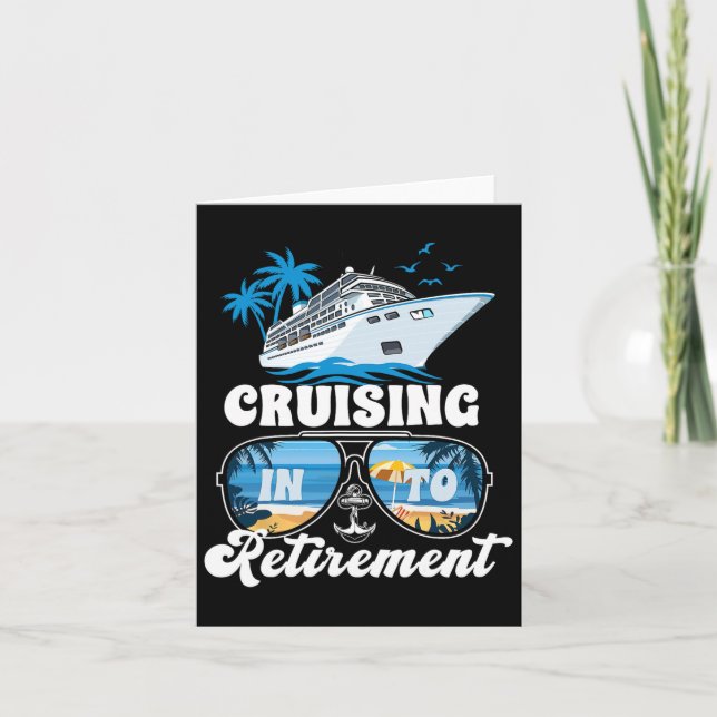 Carte Vacances Bateau À Voile Croisière À La Retraite (Devant)