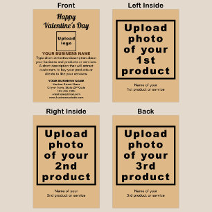 Carte Vacances Brown Pliée Business Valentine