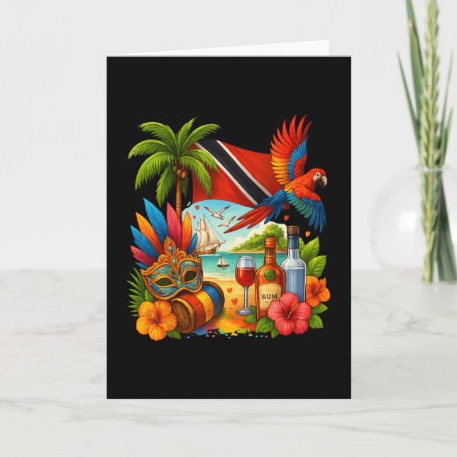 Carte Vacances Caraïbes Trinité-et-Togo Drapeau de la Tr (Devant)
