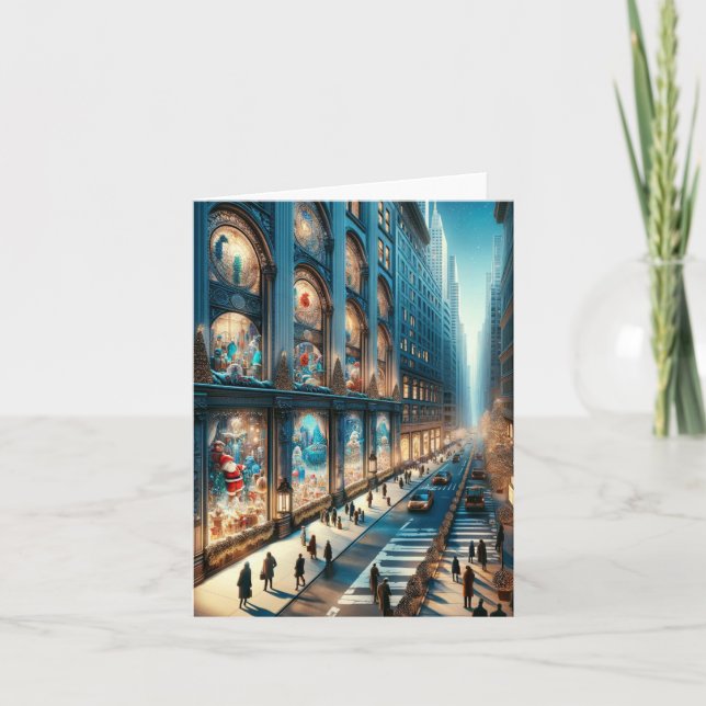 Carte Vacances Cinquième Avenue. Noël. (Devant)