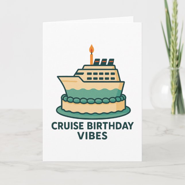 Carte Vacances d'anniversaire de croisière pour hommes  (Devant)