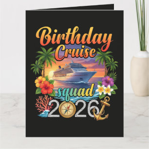 Carte Vacances d'anniversaire en croisière