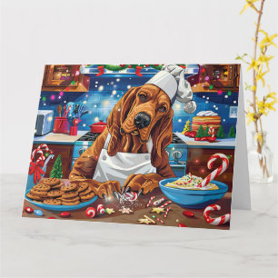Carte Vacances de Bloodhound pour la pâtisserie des Fête
