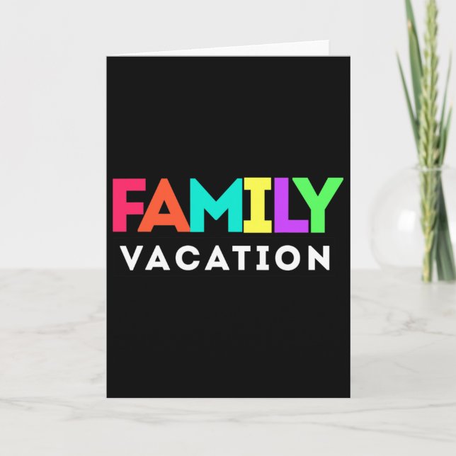 Carte Vacances de famille assorties 1  (Devant)