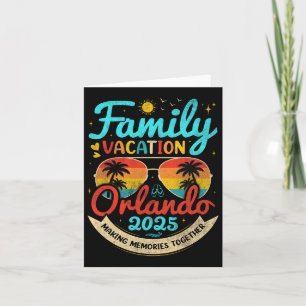 Carte Vacances de famille vintage à la plage d'Orlando 2