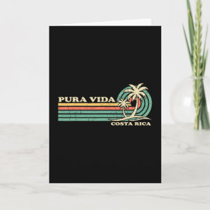 Carte Vacances de famille vintage rétro Costa Rica Pura 