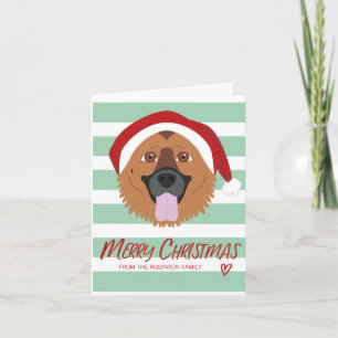 Carte Vacances de Joyeux Noël de chien de berger