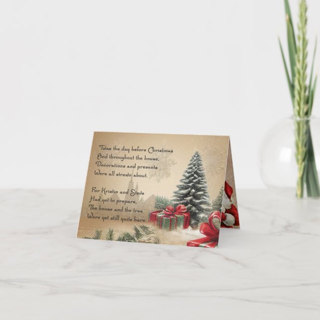 Carte Vacances de Noël (Devant)