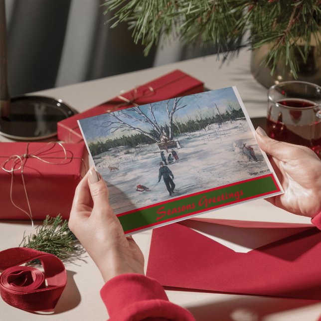 Carte Vacances de Noël (personalize this Vintage Card)