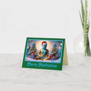 Carte Vacances de Noël Bouddha serein