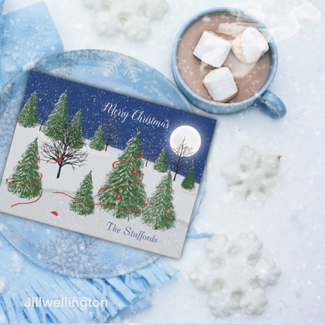 Carte Vacances de Noël de Forêt Enchantée (Créateur téléchargé)