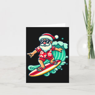 Carte Vacances de Noël de Surfing Santa Trocal Xmas dans
