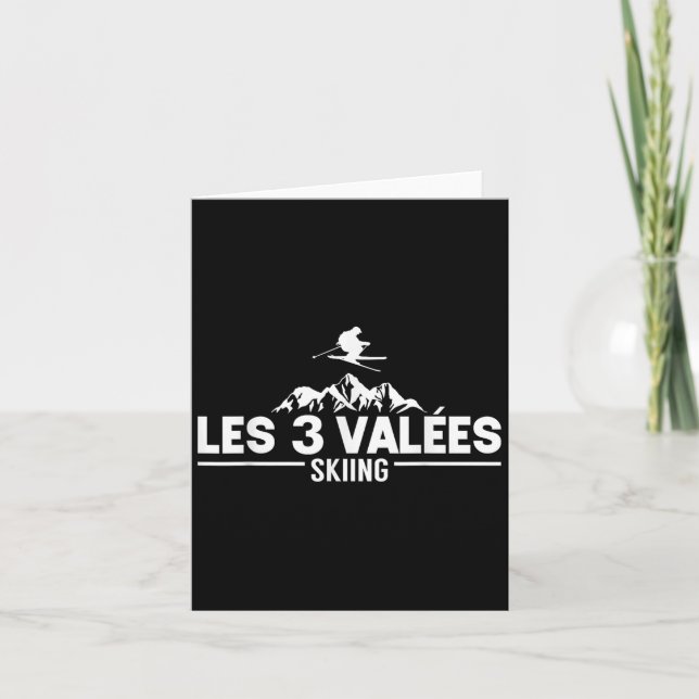 Carte Vacances de Ski Des Skiers The 3 Vallées Ski  (Devant)