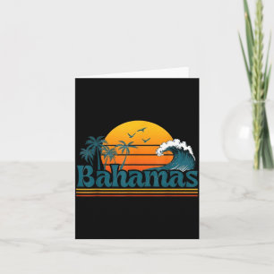 Carte Vacances d'été à la plage aux Bahamas Coucher de s