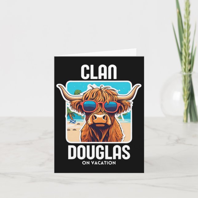 Carte Vacances du clan Douglas Nom de famille écossais F (Devant)