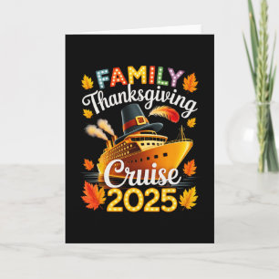 Carte Vacances en croisière de Thanksgiving 2025 en fami