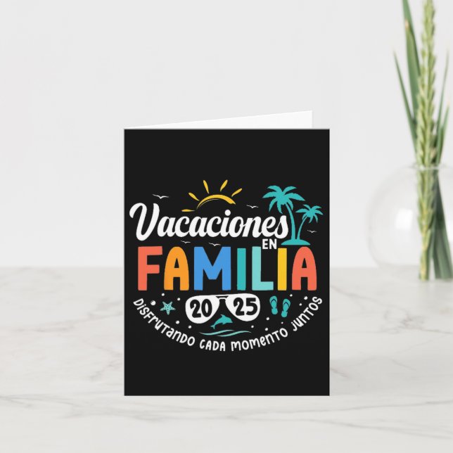 Carte Vacances En Famille 2025  (Devant)