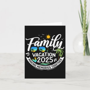 Carte Vacances en famille 2025 Plage Tenue de famille as