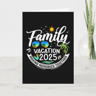 Carte Vacances en famille 2025 Plage tenue de famille as