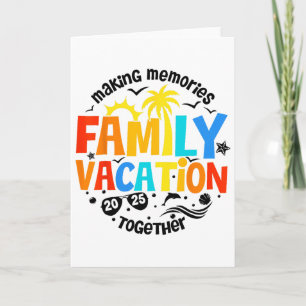 Carte Vacances en famille 2025 Plage Tenue de famille as