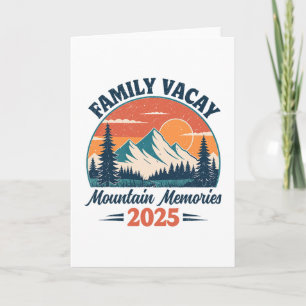 Carte Vacances en famille 2025 Souvenirs de voyage en mo