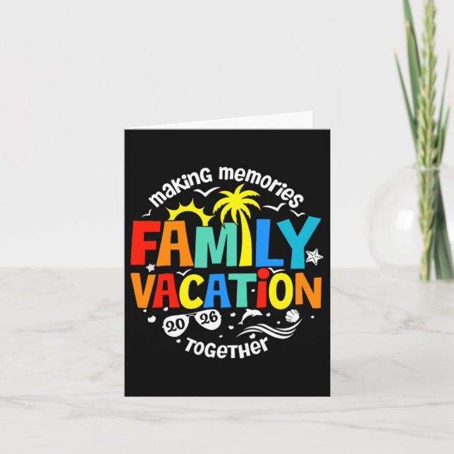 Carte Vacances en famille 2026 (Devant)
