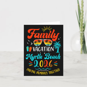Carte Vacances en famille 2026 Myrtle Beach Été assorti