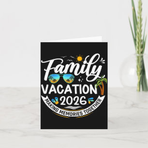 Carte Vacances en famille 2026 Plage Été assorti