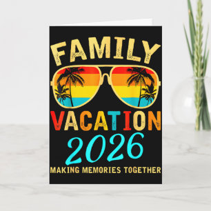 Carte Vacances en famille 2026 Plage tenue estivale coor