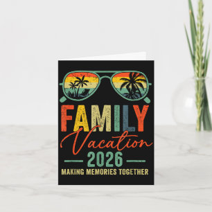 Carte Vacances en famille 2026 plage thème vacances d'ét