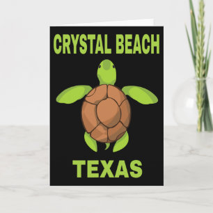 Carte Vacances en famille à Crystal Beach Texas Tortue d