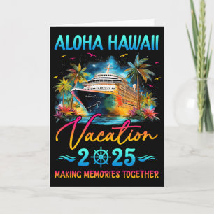 Carte Vacances en famille à Hawaï Aloha 2025 Groupe corr