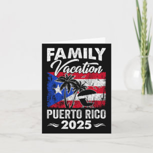 Carte Vacances en famille à Porto Rico 2025 Plage Été Va