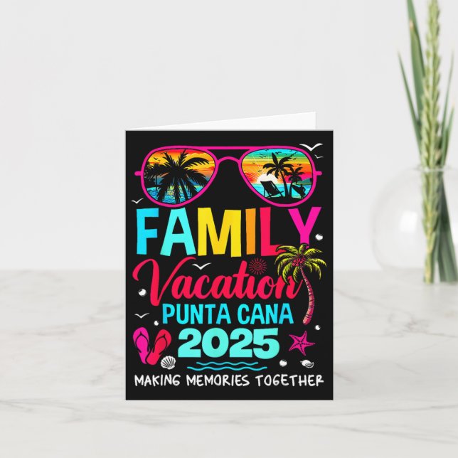 Carte Vacances en famille à Punta Cana 2025 Créer des so (Devant)