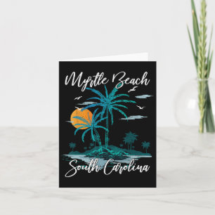 Carte Vacances en famille coucher de soleil rétro Caroli