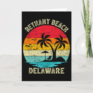 Carte Vacances en famille vintage rétro Delaware Bethany